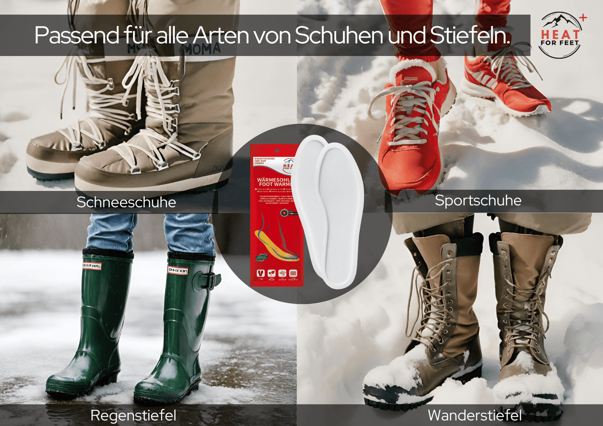 Heat for Feet, 10 Paar Wärmesohlen, bis zu 12 Std. Wärme, Einheitsgröße 36 - 46, dünn & flexibel, Sohlenwärmer,Sofort wärmende Einlegesohlen,Schuhwärmer - Green Guardia - Ihr Experte für Schädlinge und Pflanzen