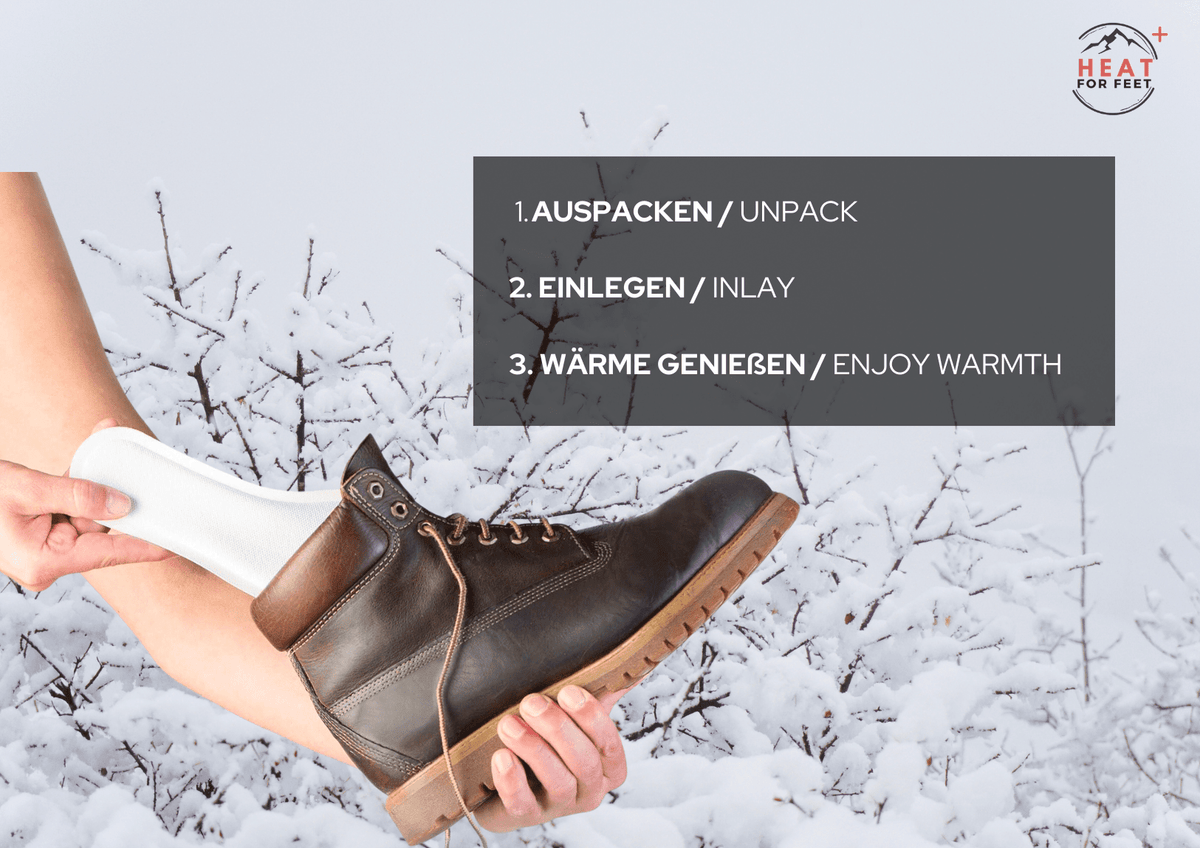 Heat for Feet, 10 Paar Wärmesohlen, bis zu 12 Std. Wärme, Einheitsgröße 36 - 46, dünn & flexibel, Sohlenwärmer,Sofort wärmende Einlegesohlen,Schuhwärmer - Green Guardia - Ihr Experte für Schädlinge und Pflanzen