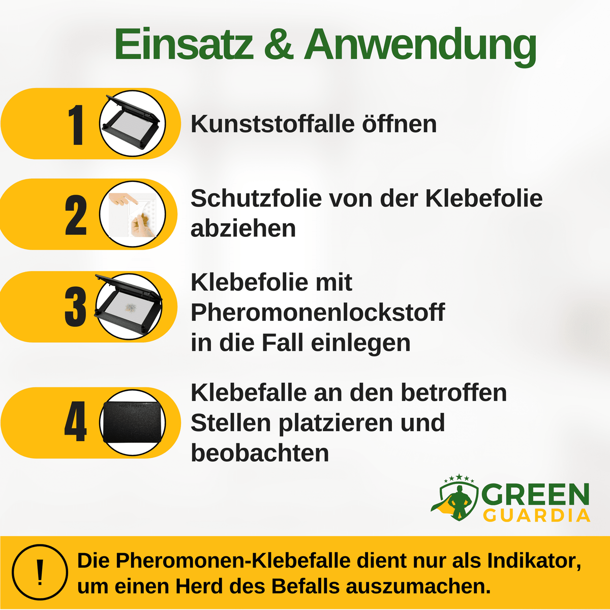Kakerlaken / Schaben Falle mit Pheromon - Lockstoff - Green Guardia - Ihr Experte für Schädlinge und Pflanzen