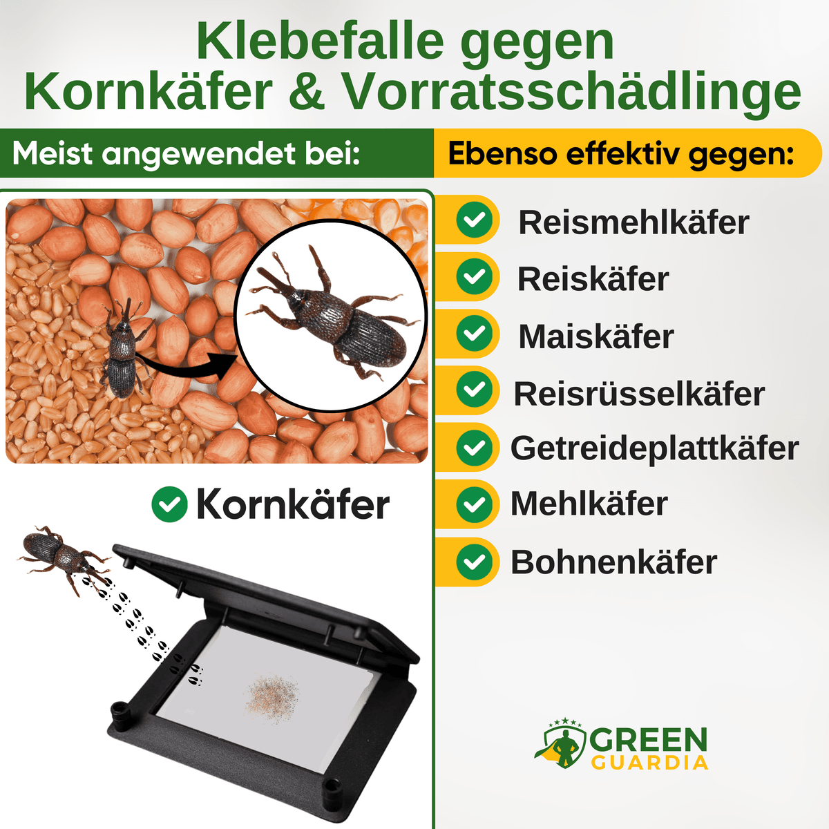Kornkäfer Falle mit Pheromon - Lockstoff - Green Guardia - Ihr Experte für Schädlinge und Pflanzen