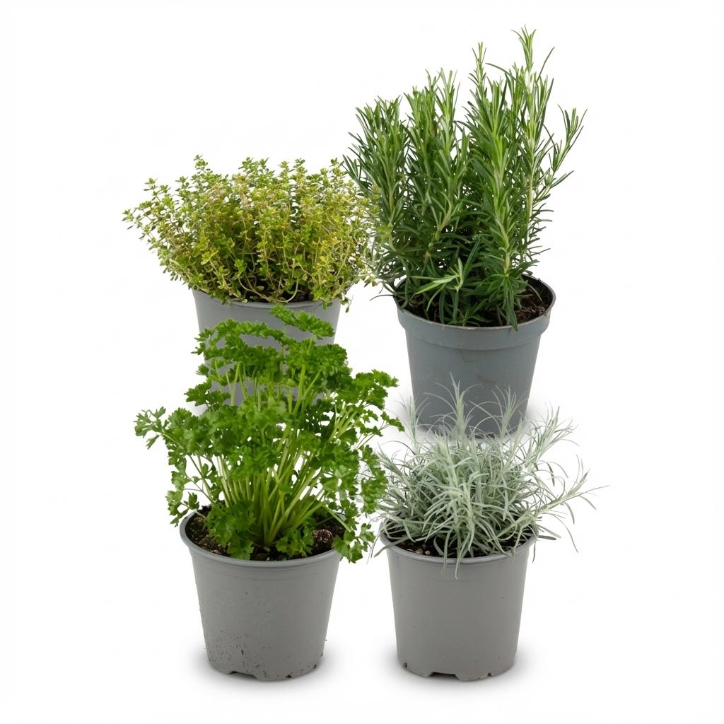Küchenkräuter Italienische Mischung – 4 Pflanzen im 12 - cm - Topf, Höhe 12–15 cm - Green Guardia - Ihr Experte für Schädlinge und Pflanzen