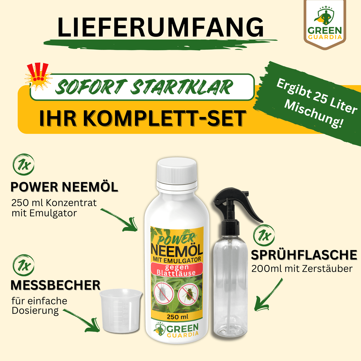 Power Neemöl gegen Blatt - und Wollläuse - Green Guardia - Ihr Experte für Schädlinge und Pflanzen