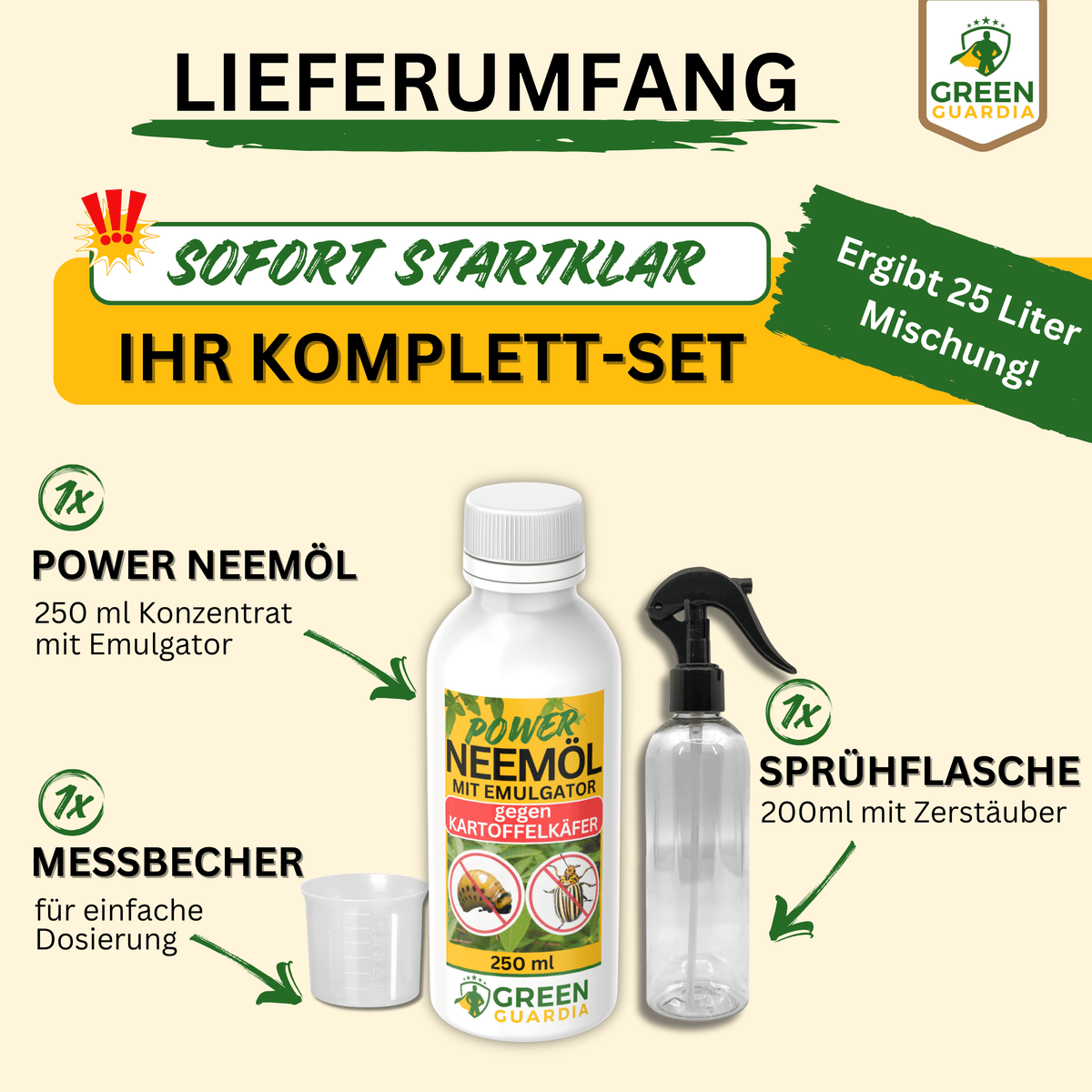Power Neemöl gegen Kartoffelkäfer - Green Guardia - Ihr Experte für Schädlinge und Pflanzen