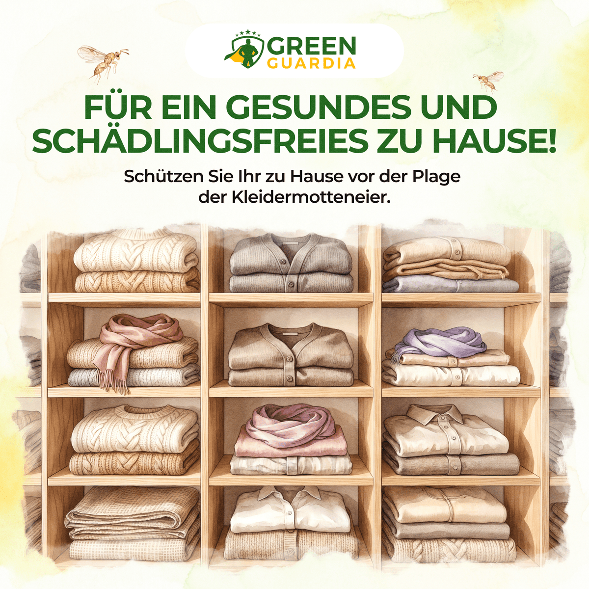 Schlupfwespen gegen Kleidermotten - Green Guardia - Ihr Experte für Schädlinge und Pflanzen
